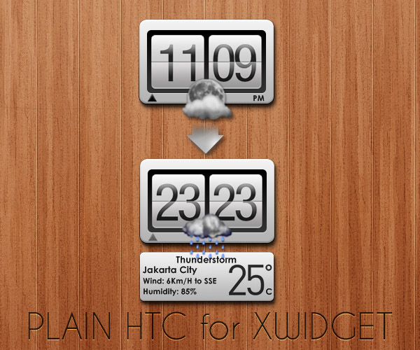 Часы и погода HTC для XWidget